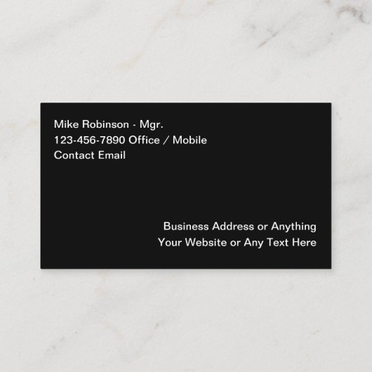 Design unique cool Carte de visite (Dos)