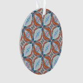 Design unique en rouille, sarcelle, bleu clair et (devant)