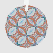 Design unique en rouille, sarcelle, bleu clair et (dos)