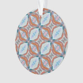 Design unique en rouille, sarcelle, bleu clair et (devant)