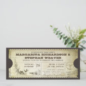 design unique vintage billet mariage invitations (Debout devant)