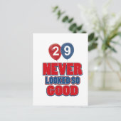 design van 29 jaar oud briefkaart (Staand voorkant)