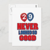 design van 29 jaar oud briefkaart (Voorkant / Achterkant)