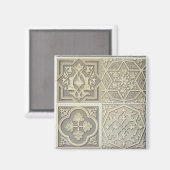 Design van Arabische tegels (kleurenlitho) Magneet (Voorkant / Achterkant)