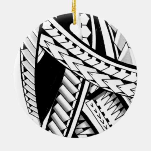 design van de dikke stam van het polynesideeiland  keramisch ornament (Achterkant)