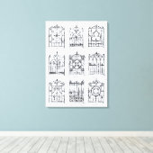 Design van de soort "Macfarlane" voor het trekken Canvas Afdruk (Insitu (Houten vloer))