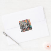 Design van een Daydreamer Vierkante Sticker (Envelop)