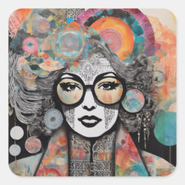 Design van een Daydreamer Vierkante Sticker