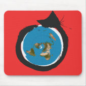 Design van platte aarde - CAT MAP CLASSIC Muismat (Voorkant)