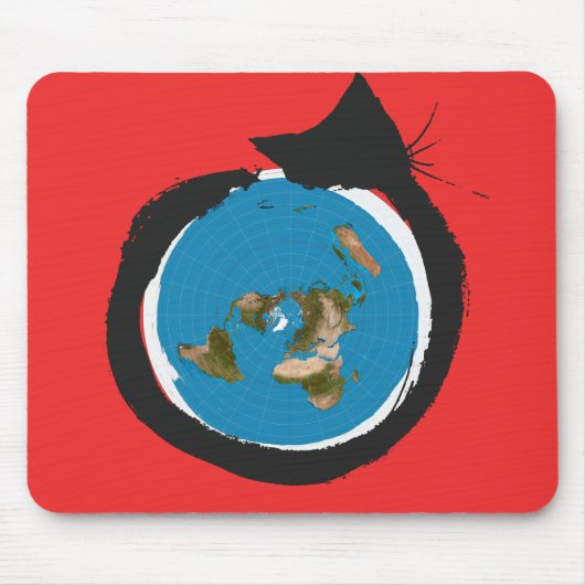 Design van platte aarde - CAT MAP CLASSIC Muismat (Voorkant)