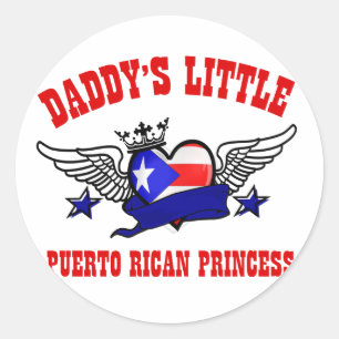 design van puerto - ricaanse prinses ronde sticker