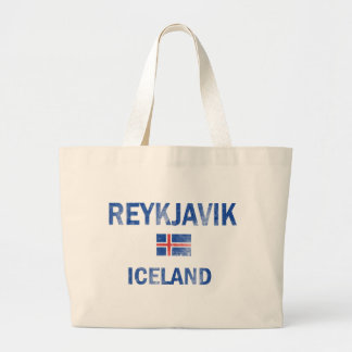 Design van Reykjavik IJsland Grote Tote Bag