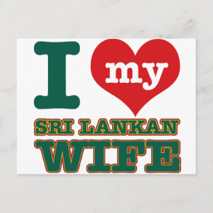 Design van Srilankaanse echtgenote Briefkaart