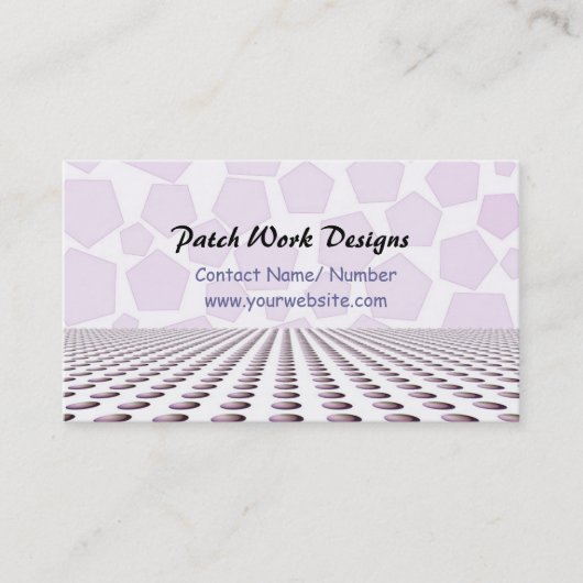 Design van textielstoffen visitekaartje (Voorkant)