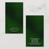 Design Vert moderne Carte de visite consultant (Devant / Derrière)