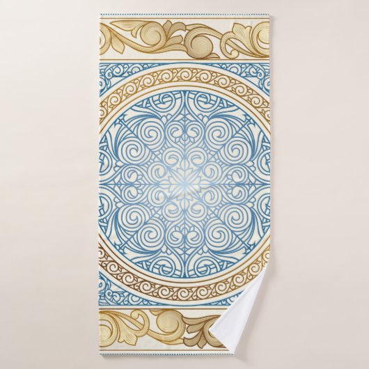 Design vintage doré (Serviette de bain)