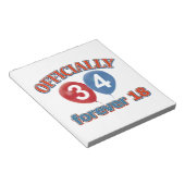 design voor 34e verjaardag notitieblok (Schuin)