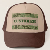 Design voor aangepaste groene camouflage voor Patr Trucker Pet (Voorkant)