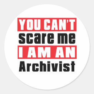 Design voor archivistische angst ronde sticker