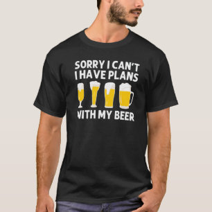 Design voor bier voor mannen Cerveza drinkers T-shirt