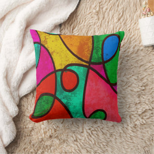 Design voor regenboogkleuren Fractal Abstract Kussen