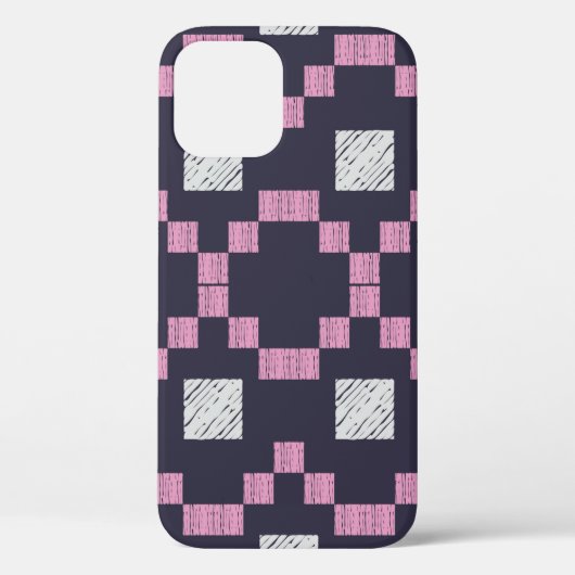 Design with manual hatching. Ethnic boho ornament. Case-Mate iPhone Case (Achterkant)