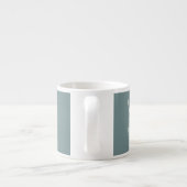 Design Your Ewn Espresso Cup - Blauwgroen Espresso Kop (Achterkant)