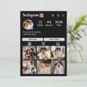 Design Your Own 7 Photo Collage Aankondiging (Staand voorkant)