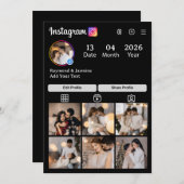 Design Your Own 7 Photo Collage Aankondiging (Voorkant / Achterkant)