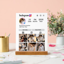 Design Your Own 7 Photo Collage Acryl Bord