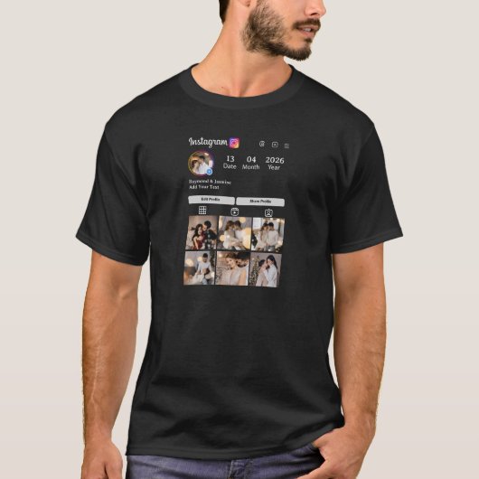 Design Your Own 7 Photo Collage T-shirt (Voorkant)