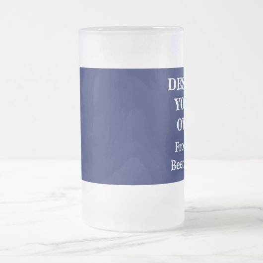 Design Your Own Beer Mug - Blue and White Matglas Bierpul (Center)