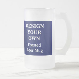 Design Your Own Beer Mug - Blue and White Matglas Bierpul