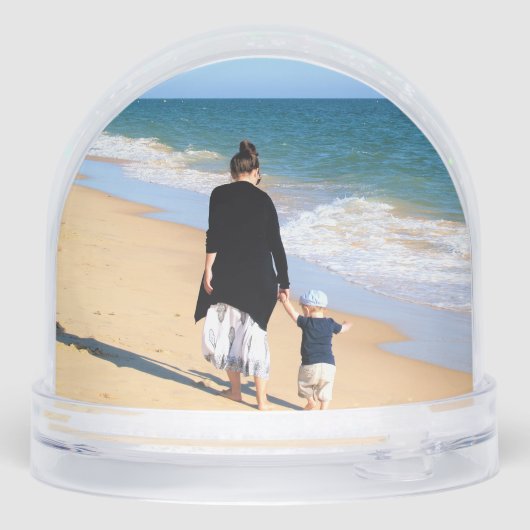 Design Your Own Custom Photo Snow Globe Sneeuwbol (Achterkant)