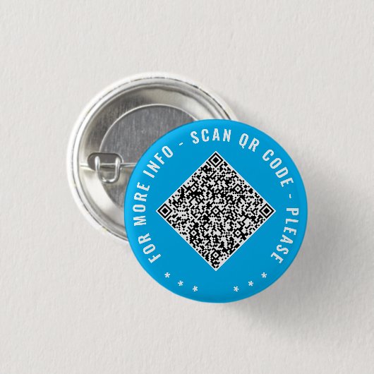 Design Your Own Custom QR Code Button Example (Voorkant /achterkant)