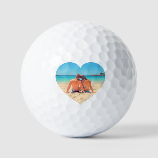 Design Your Own Heart Photo Golf Balls Gift Golfballen (Voorkant)