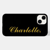 Design Your Own Name on This Black Case-Mate iPhone Case (Achterkant (horizontaal))
