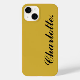 Design Your Own Name on This Metallic Gold Case-Mate iPhone 14 Hoesje