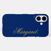 Design Your Own Name on This Navy Case-Mate iPhone Case (Achterkant (horizontaal))