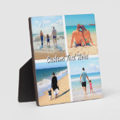 Design Your Own Photo Collage Plaque Custom Text (Recto)