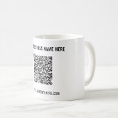 Design Your Own QR Code Coffee Mug Custom Text (Devant droit)