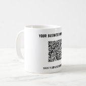 Design Your Own QR Code Coffee Mug Custom Text (Devant gauche)