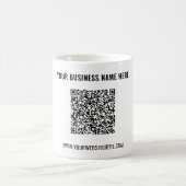 Design Your Own QR Code Coffee Mug Custom Text (Centre)