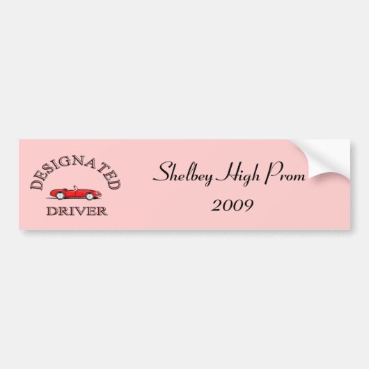Designated Driver Bumper Sticker (Devant)