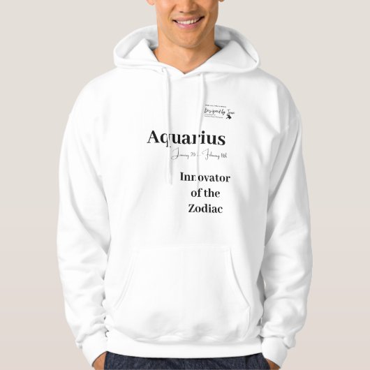 Designed by Joan Aquarius Zodiac Hoodie (Voorkant)