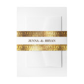 Designer Alligator Crocodile Skin Shiny Gold Brown Uitnodigingen Wikkel (Voorkant Voorbeeld)