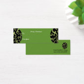 Designer Black en Green Gift Label Mini Visitekaartjes (Bureau)
