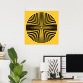 Designer Black en Yellow Poster (Thuiskantoor)