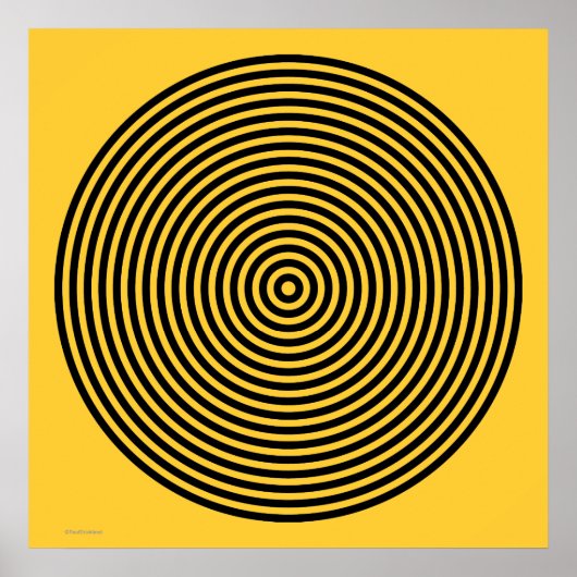 Designer Black en Yellow Poster (Voorkant)