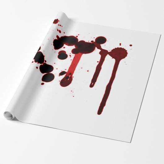Designer Blood Splatter Cadeaupapier (Uitgerold)